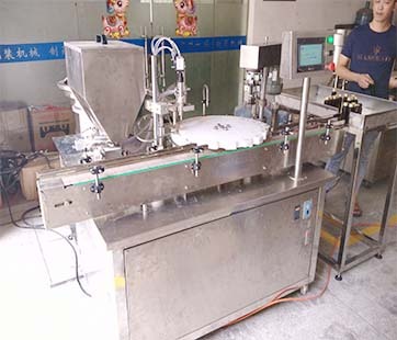 氣動活塞式直線灌裝機